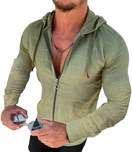 Dgkaxiyahm Машка едноставна баги лесна тенок тенок кошула со отворено класичен пријатна долга ракав блуза патент отворена предна кошула врвови