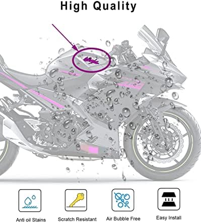 Cinkenyo Рефлектирачки Мотоцикл Рамна Обична Налепница За Налепници За Навивачи На Нинџа Лого Винил Налепници Компатибилни со Kawasaki