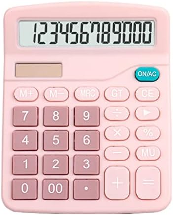 Quul Blue Pink 12 цифра соларна калкулатор за соларни големини Големи големи копчиња Алатка за сметководство за финансиски деловни