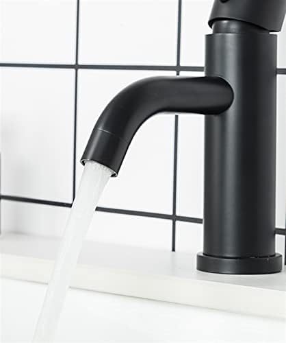 Ylyyds црна басен тапа за бања мијалник за миење садови од вода, топла ладна вода миксер, чешма за мијалник за мијалник за водопади, тапа за