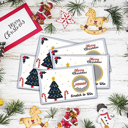40 картички за гребење на Божиќни забави, празничен билет за томболи за награди за возрасни деца тинејџерски групи, средства