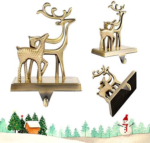 Кадрира за Божиќни држачи за порибување за порибување на столбови за складирање сезонски Божиќни украси 4-пакувања метални