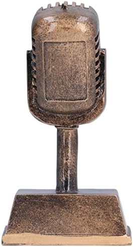 ДЈДК Награда Трофеј, Музичка Награда Трофеј Синтетичка Смола Декоративен Микрофон Маса Украс За Домашно Пеење Натпревар