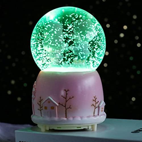 SLNFXC креативни светла во боја лебдат снегулки бела месечина двојка стаклена кристална топка музичка кутија Танабата роденденски подарок
