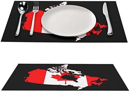 Канада со знаме на знаме ПВЦ табели со табели што може да се перат за подлога за табели за табели за трпезариска маса за трпезариска