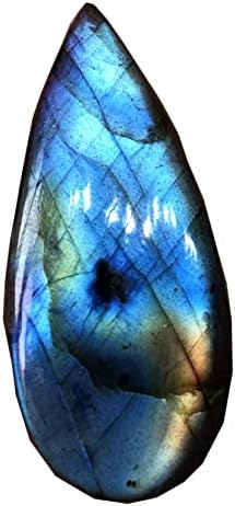 TGSC 29,15 CT природен квалитет на сина оган лабрадорит круша форма со големина 29x16x5 mm лабав скапоцен камен кабохон