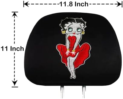Обвивки за потпирачот за глава за седишта за автомобили, мека црна ткаенина луксузна везење лого автомобилски делови и додатоци