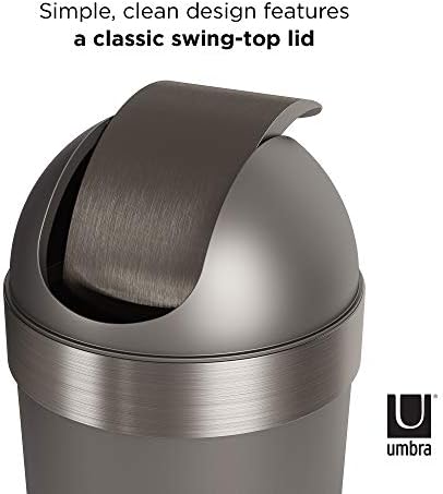 Umbra venti Swing-Top 16,5-галон кујнски ѓубре голем, 35-инчен висок ѓубре за отпадоци за внатрешна, надворешна или комерцијална употреба,
