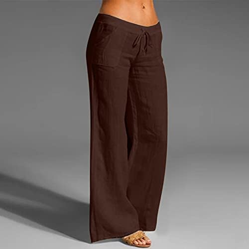 Панталони со широки нозе MGBD, жени обични летни летни половини, плус големина трендовски лесен тропски бохо плажа секојдневни