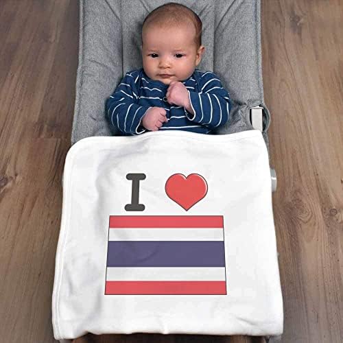 Азиеда „Јас го сакам Тајланд“ памучно бебе ќебе / шал