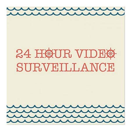 CGSignLab | 24 Часовен Видео Надзор -Наутички Бран Прицврстување На Прозорецот | 8 x8