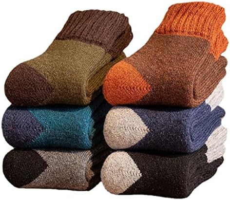 MJWDP 5 пара зимски чорапи заширање на бојата Машка супер густа цврста јамка Топло чорапи чорапи ЕУ 38-46