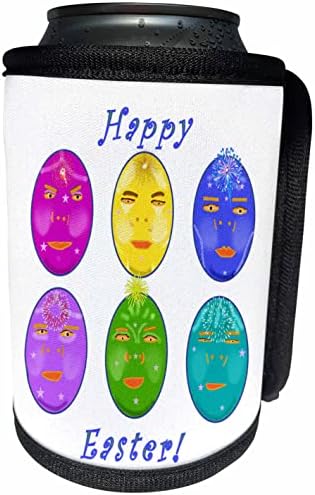 3дроза Шест фанки велигденски јајца со лица Велејќи Среќен Велигден - Може Поладно Шише Заврши
