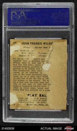 1940 Игра Топката 31 Џек Вилсон Ред Сокс Пса Автограм 18Д 00 0287-Автограм Бејзбол