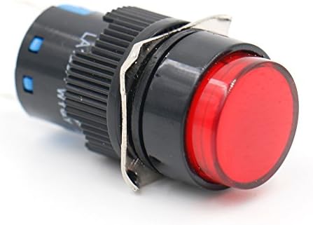 Baomain Signal Lamp 5/8 16mm панел монтирање црвена индикатор пилот светлина 12V 5 пакет