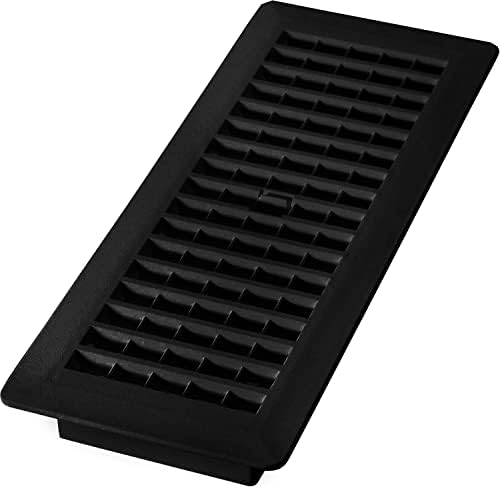 Декор решетки PL412-BLK LOUVERED Пластичен регистар на подови, 4x12 инчи, црна
