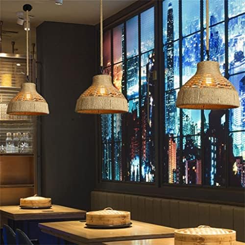 Омонс коноп јаже светло ретро мансарда Американски бар ресторан светло кафеава кафуле за трпезарија лустер светла/црно-сина е*orcist1/1pcs