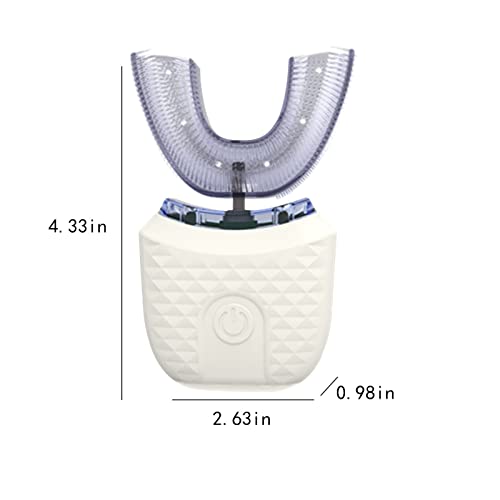 Електрична четка за заби во облик на U Возрасни- Ултразвук 360 ° Заштита за чистење на целата уста заби- Автоматско IPX7 Водоотпорно