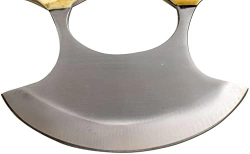 Дива мисирка рачно изработена готвачка кујна Алјаска улу нож полумесечина сечила коска рачка