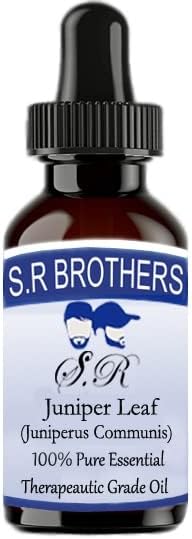S.R браќа Junунипер лист чисто и природно есенцијално масло со капки со капнување 50мл