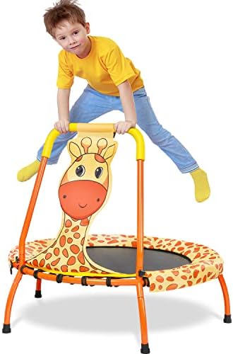 Yeeasy брануваа за деца - мини брануваа со 3 стапки со лента за рачки, брануваа на мали деца за внатрешна и надворешна употреба, жирафа