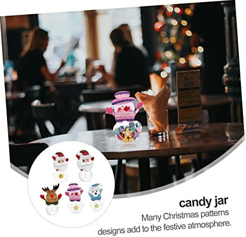 ТОЈАНДОНА 5 парчиња Тегла За Бонбони Тегли За Божиќни Колачиња Детска Кутија За Подароци Контејнер За Старешина Пластична Тегла За Божиќно Лекување