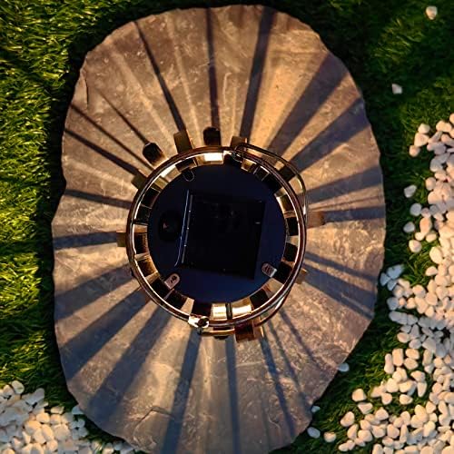 Хонгленд метал надворешен соларен фенер со сијалица за градинарски декор, соларни светла на отворено водоотпорен фенер за внатрешен