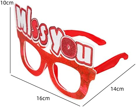 Денот на очилата на Денот на вineубените во Dzири, мода ми недостасуваат букви очила за сонце Смешни забавни очила за забавни фото -штанд реквизити