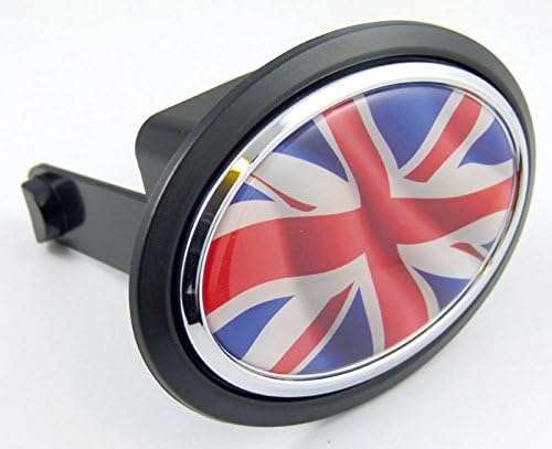 Велика Британија Унион на Унијата Jackек со знамето на знамето 2 приемник црна со Chrome & купола