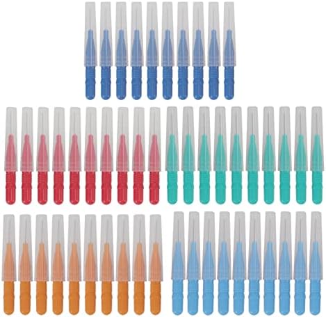 Нароета интердентална четка, 50 парчиња различни во боја Компактни заби интердентална четка погодна за семејство