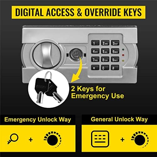 Ldchnh 33 2in1 Електронски Безбедно Пари Кутија Двојна Врата Тајна Скриени Безбедно Депозит Код Заклучување W/ 2 Клучеви Свинче Банка
