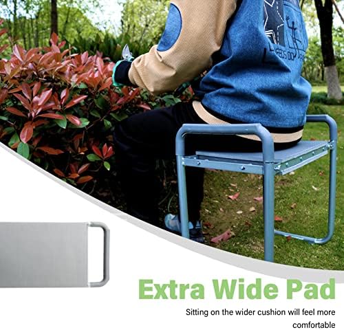 Најдобри градинарски колена и седиште, преклопна градина столица тешка градинарска клупа за градинарство за клекнување на седење за да се спречи болка во коленото