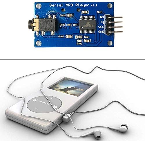 Ximimark 1pcs yx5300 mp3 Модул за музички плеер Модул Гласовен сериски порта UART Контролен модул со слот за TF картички за Arduino/AVR/Arm/PIC
