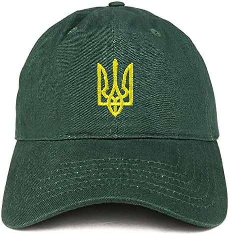 Трендовски продавница за облека украински национален симбол извезен со низок профил мек памук бејзбол капа