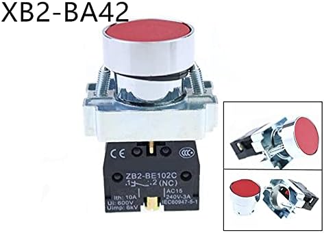 CNHKAU BA42 XB2-BA42 Црвен самостојно ресетирање Моментно испитување на копчето за копче 1 N/C.