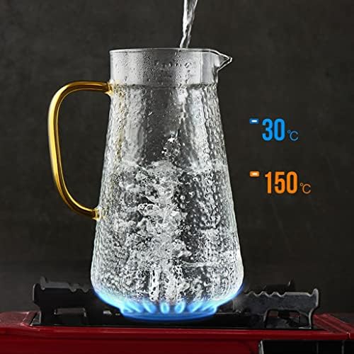 Стакло Стомна со капакот &засилувач; филтер дупка, 1600ml/54oz, Отпорни На Топлина Боросиликатно Стакло Чај Создателот за ладен Чај Сок Млеко