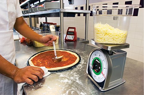 Rubbermaide Commercial Products Механички скала за контрола на храна од не'рѓосувачки челик, 5 килограми, хром, за употреба на кујна/ресторан