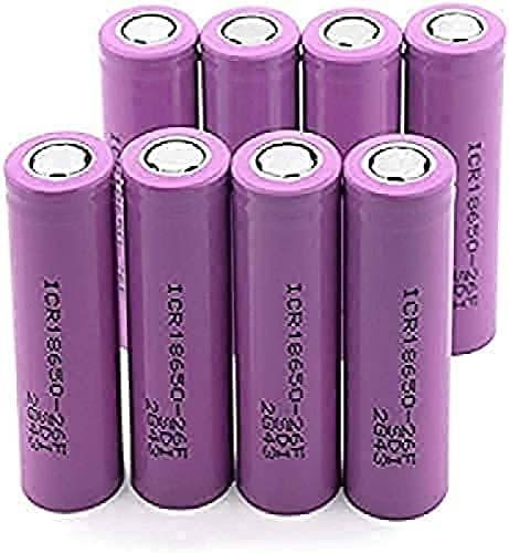Мокксим Lit Литиумски батерии8 парчиња 3.7 V Rechar Pink 18650-26F 2600MAH Li-јонски Литиумски Батерии Pcb Заштитени Со Рамен Врв 18650 Батерија