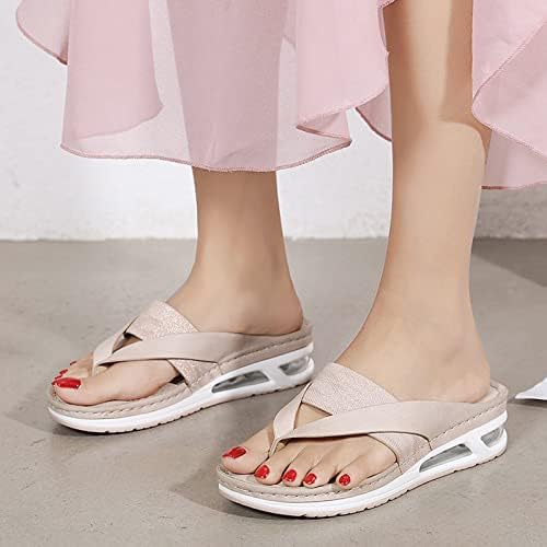 Платформа сандали жени облечени летни модни модни модни отворени пети со клинови чевли со чевли Бохо плажа сандали за забава за датира секој