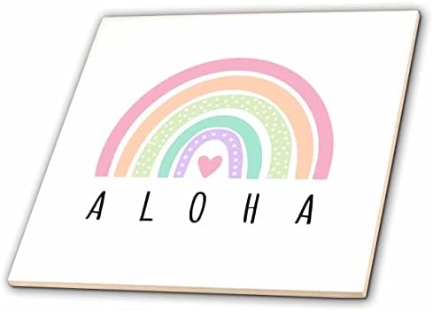 3дроза Алоха Хаваи Хавајски Збор Шарени Пастелни Бохо Виножито Розова Срце-Плочки