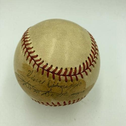 1940 -тите Винс Димагио и Дом Димагио потпишаа бејзбол ПСА ДНК Коа - Автограмски бејзбол