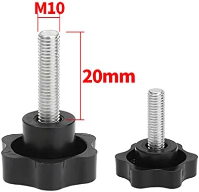 Завртки за палецот за прицврстување на копчињата за завртки за завртки M10 x 20мм пластична хексагонална слива во облик на рачно копче за затегнување