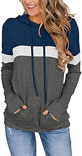 Womenенски крпеница џеб со долги ракави дуксери за џемпери за џемпери врвови на блуза со преголема реверзибилна аспиратор за кардиган