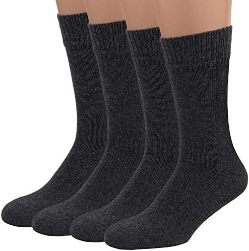 Воздушна волна чорапи, 2 пакувања мерино волна органски памук богати мажи црни фустани чорапи
