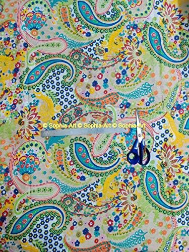 Индиски Пејсли Печатење Прекрасен Етнички Цигански Џајпури Печатен Декор Уникатно Шиење Бохо Санганер Етнички Занает Памук Воил Курти Цветна