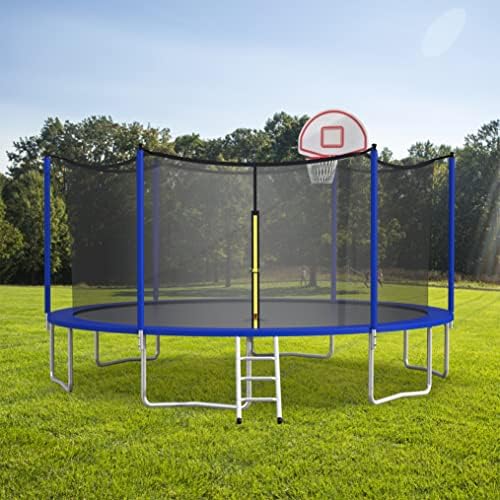 Morhome 14 15 16 ft Tranpoline Tranpoline за возрасни деца Транполин со кошаркарски обрач, надворешни рекреативни транполини, целосно галванизирана