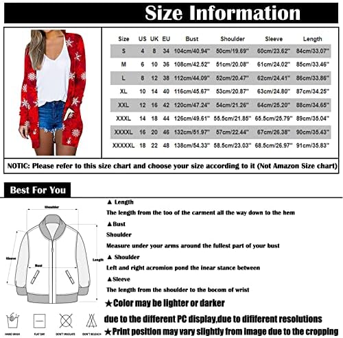 Кардиган за жени, отворени предни кошули со долги ракави, блузи, случајни плус големина што излегуваат на врвови мода на отворено