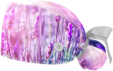 Работно капаче од 2 парчиња со копчиња и џемпери лаванда цвет виолетова капа за жени со долга коса