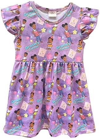 Фустан за облека со бутик за девојчиња од мезих, мали девојчиња, цртани ликови, фустан