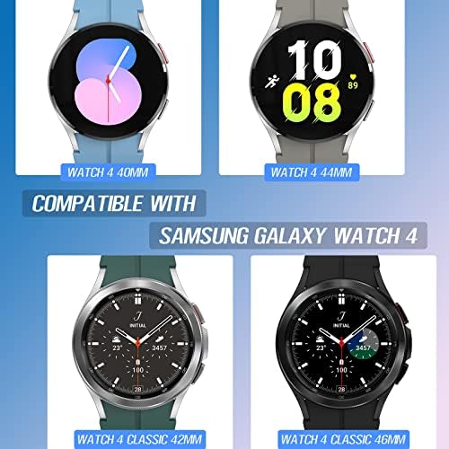 GrTrees 5 Пакети Бендови Компатибилни Со Samsung Galaxy Watch 4 40mm 44mm/ Galaxy Watch 4 Класичен 46mm 42mm, 20mm Прилагодливи Силиконски